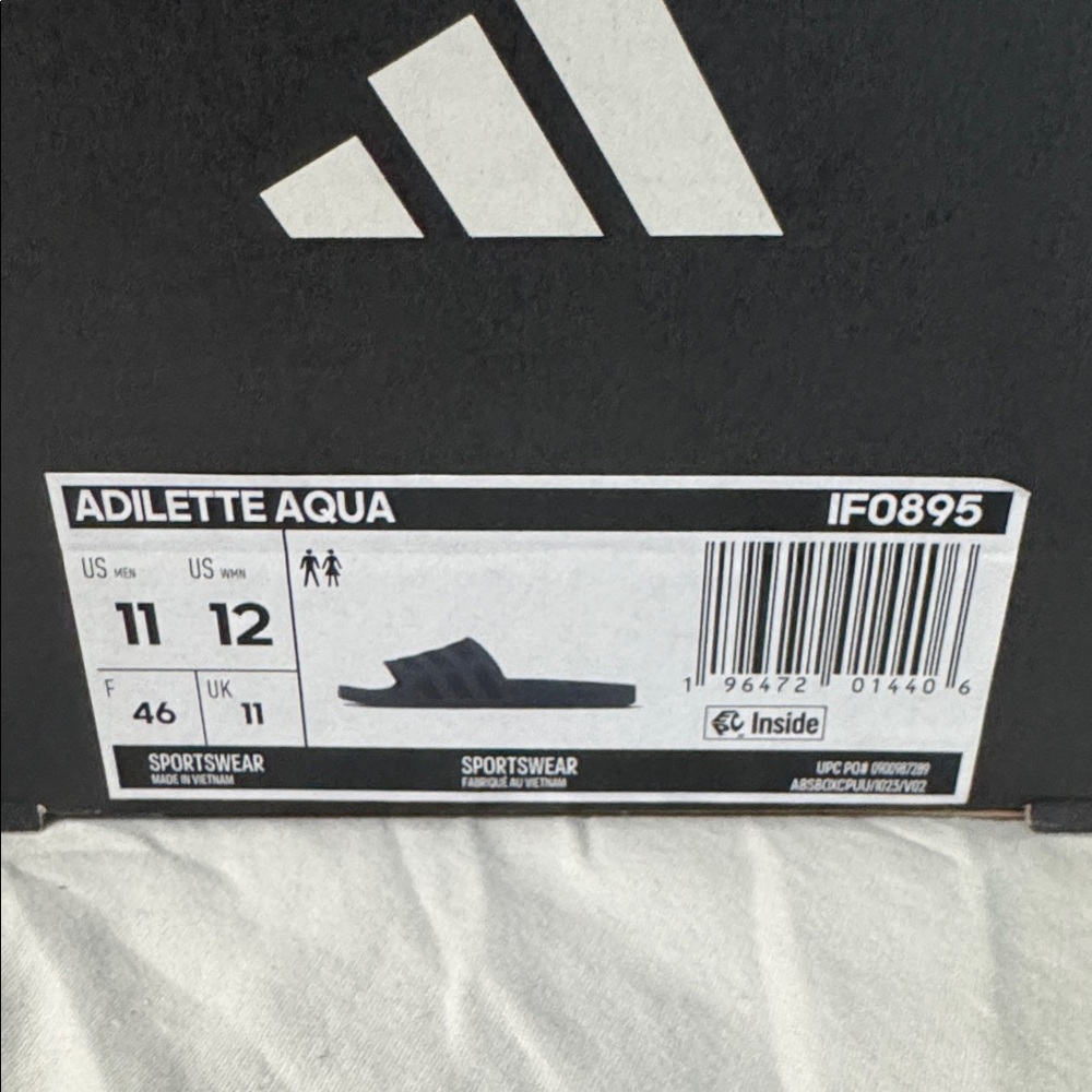 Adidas Adilette Aqua Navy Men’s Slides Size 11 - Picture 10 of 10
